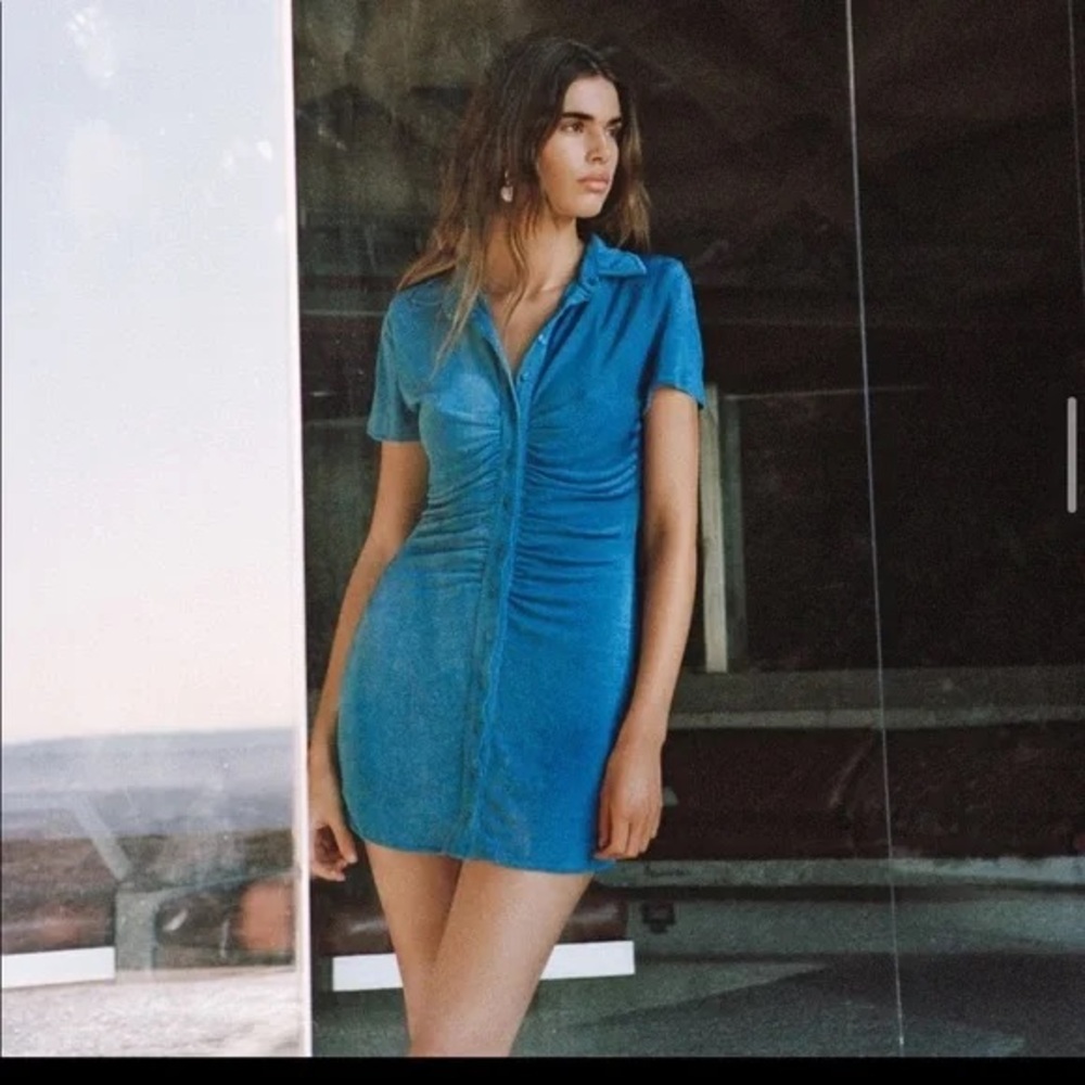 With Jean Alexa Dress in Electra Blue Size Medium